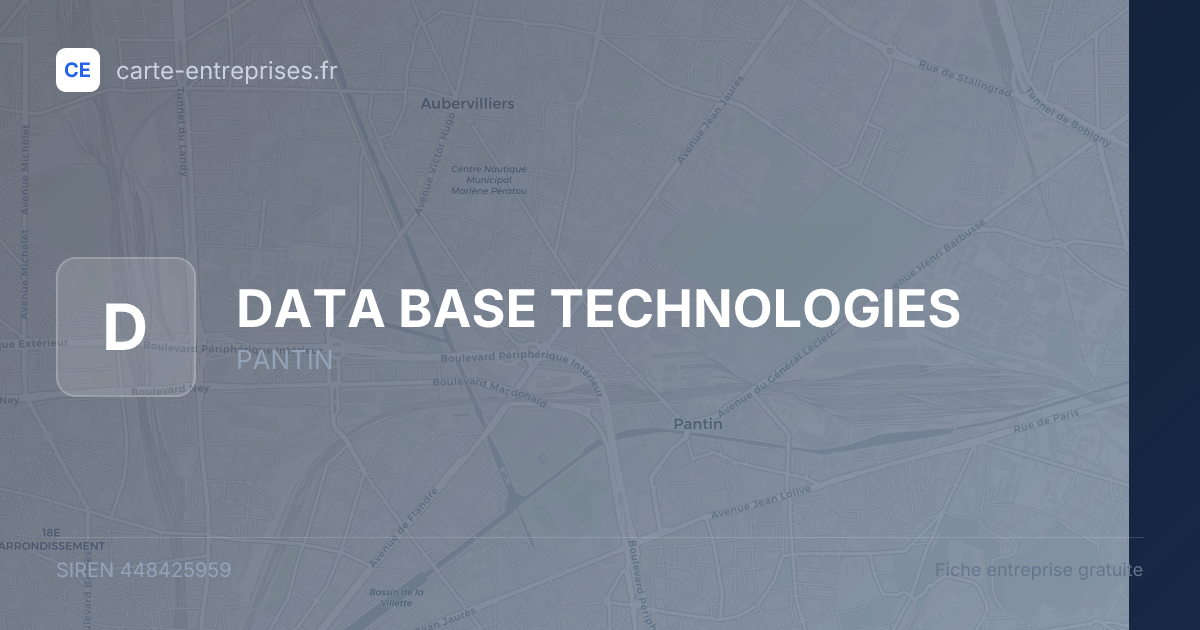 DATA BASE TECHNOLOGIES — 448425959 — fiche entreprise