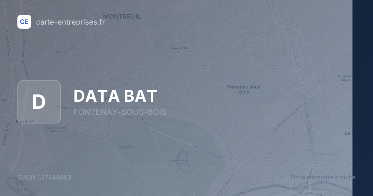 DATA BAT — 537849853 — fiche entreprise