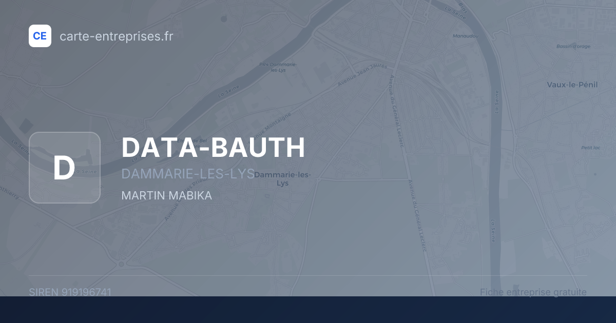 DATA-BAUTH — 919196741 — fiche entreprise
