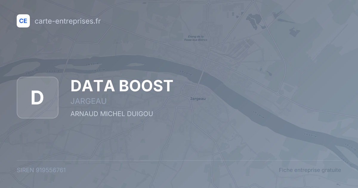DATA BOOST — 919556761 — fiche entreprise