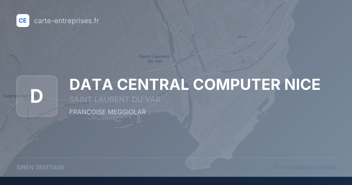 DATA CENTRAL COMPUTER NICE — 385111406 — fiche entreprise
