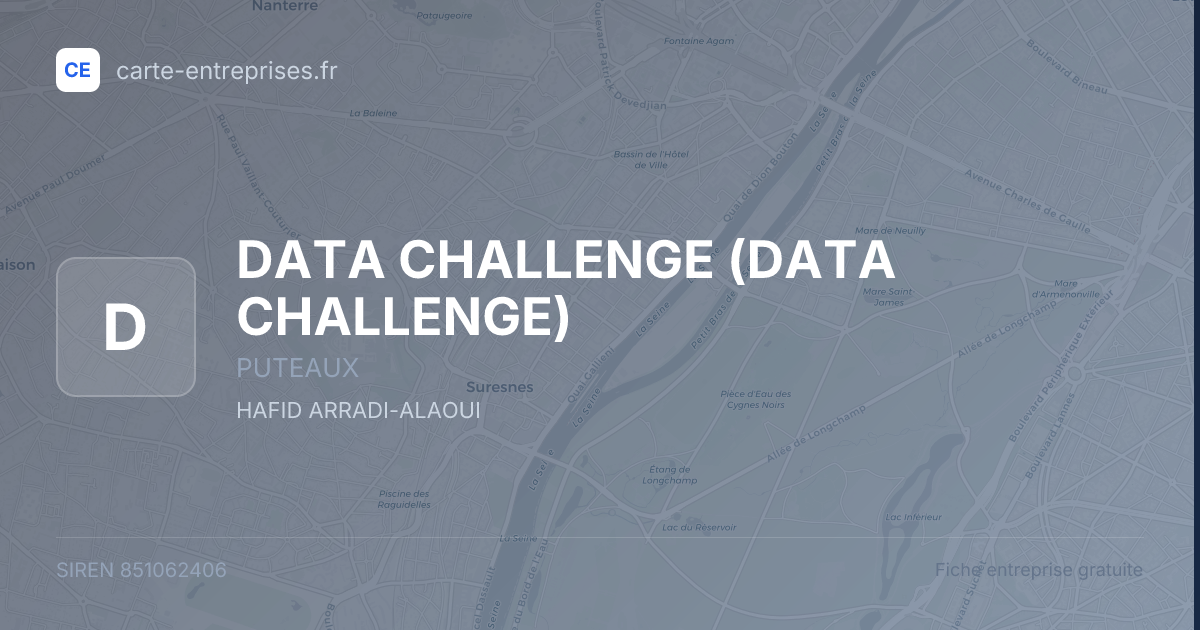 DATA CHALLENGE — 851062406 — fiche entreprise