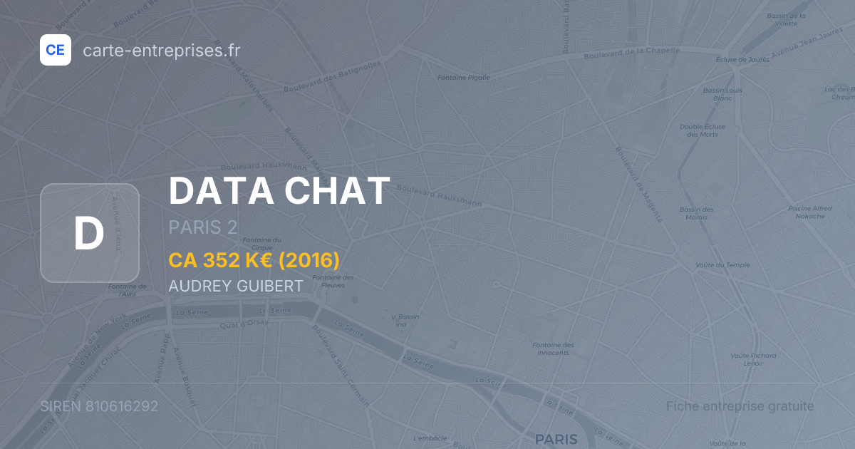 DATA CHAT — 810616292 — fiche entreprise