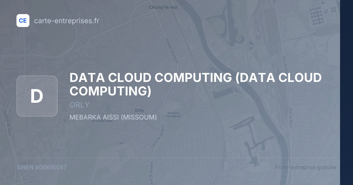 DATA CLOUD COMPUTING — 800616047 — fiche entreprise
