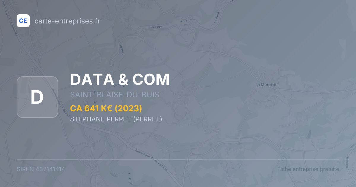 DATA & COM — 432141414 — fiche entreprise