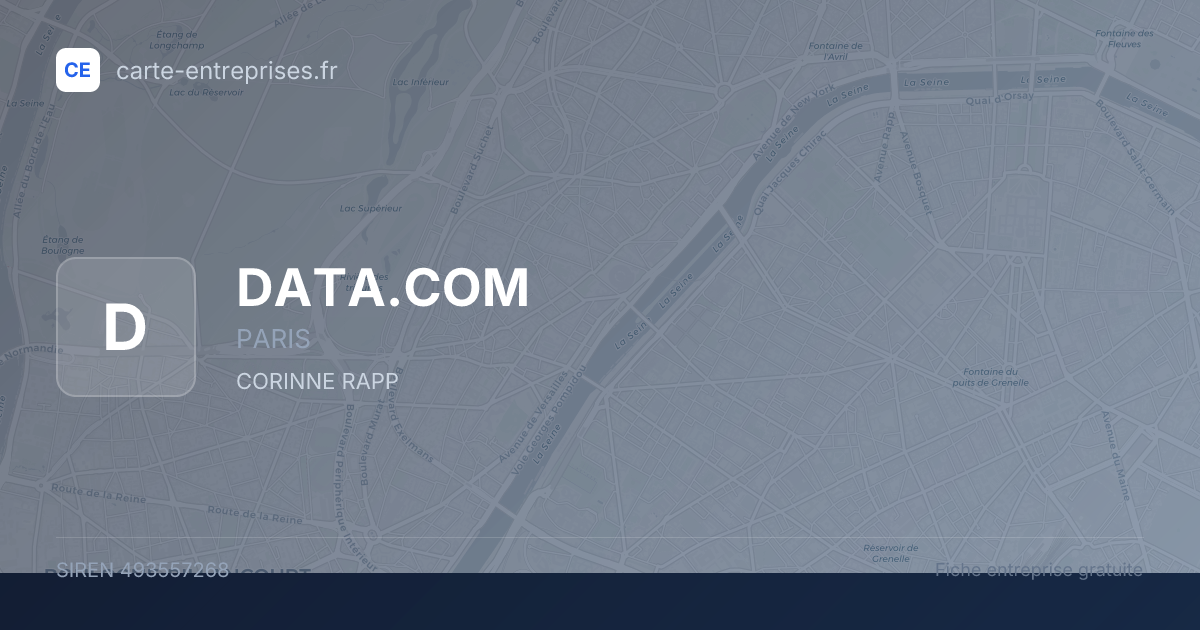 DATA.COM — 493557268 — fiche entreprise