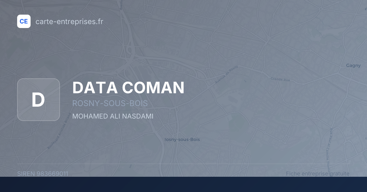DATA COMAN — 983669011 — fiche entreprise