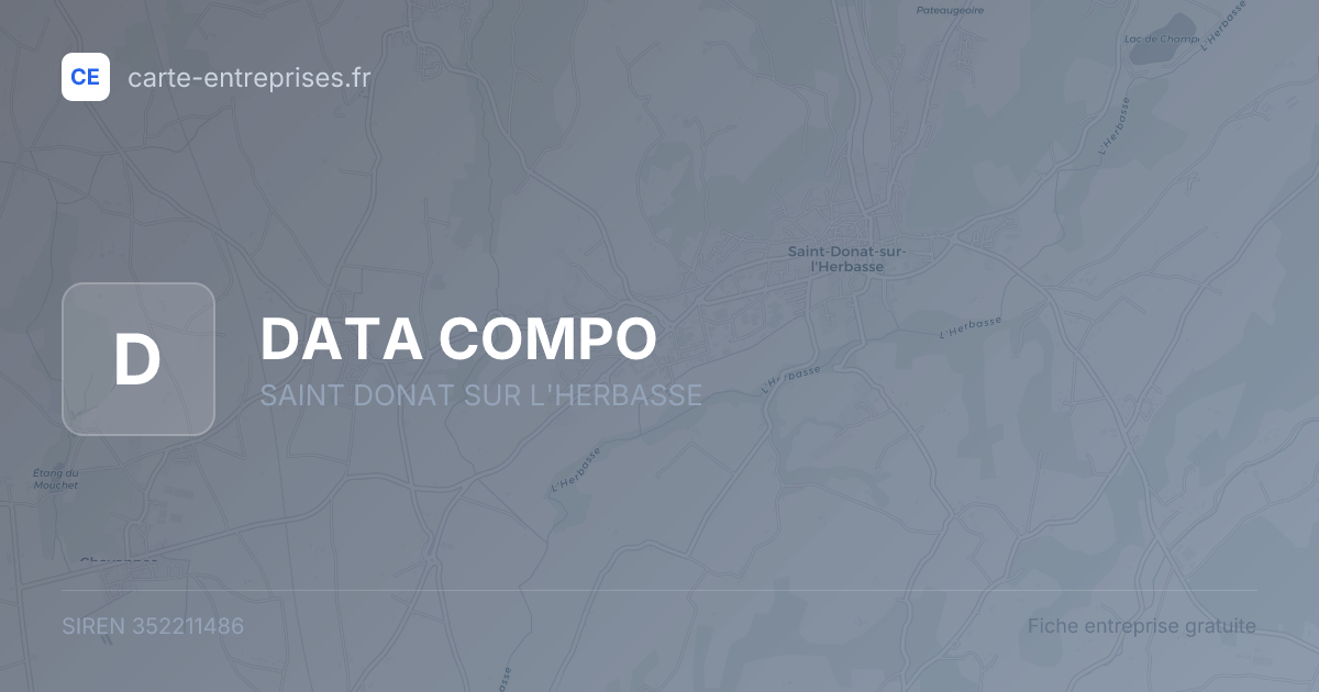 DATA COMPO — 352211486 — fiche entreprise