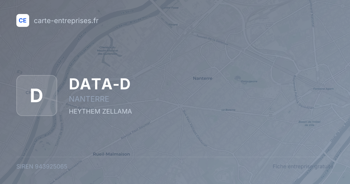 DATA-D — 943925065 — fiche entreprise
