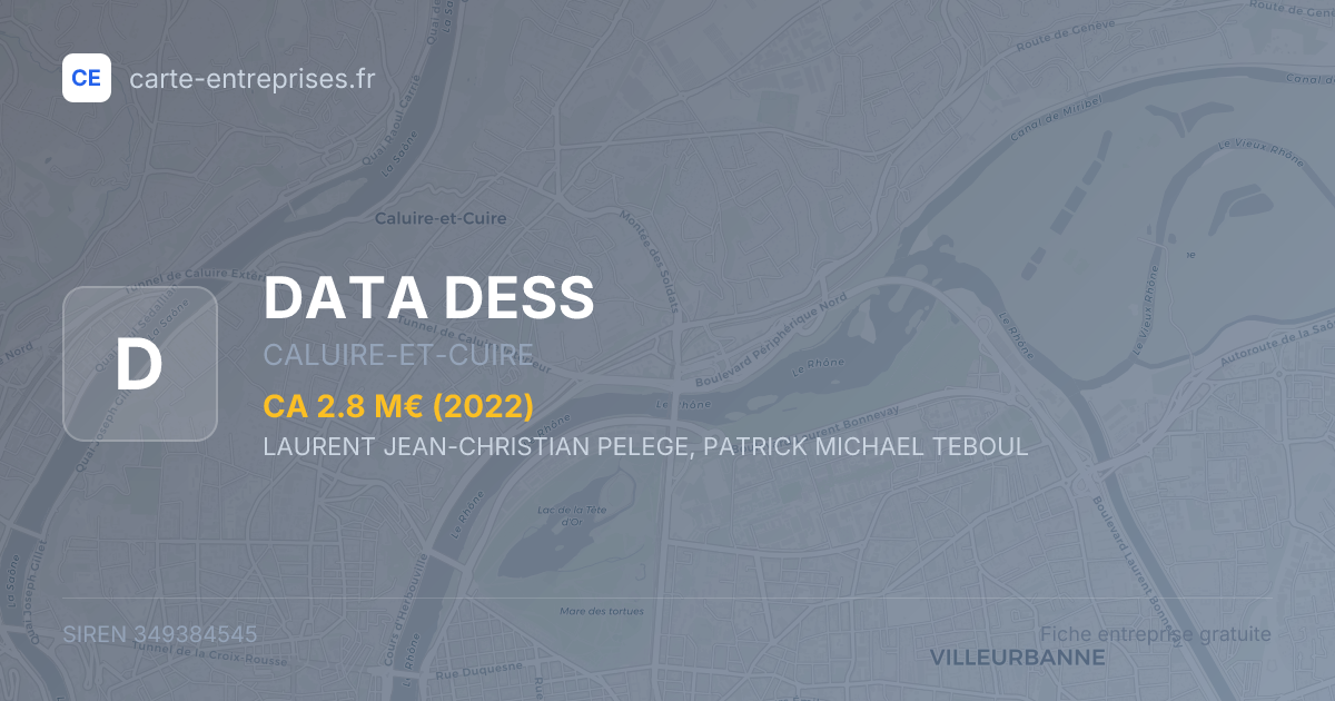 DATA DESS — 349384545 — fiche entreprise