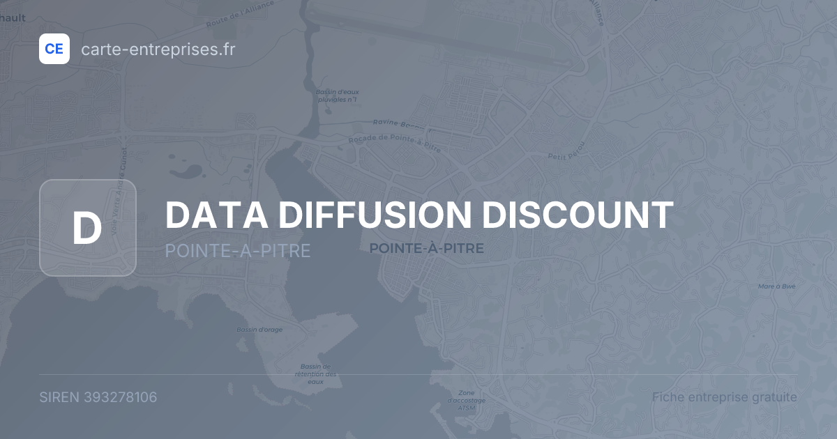 DATA DIFFUSION DISCOUNT — 393278106 — fiche entreprise