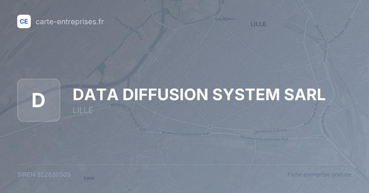 DATA DIFFUSION SYSTEM SARL — 352830509 — fiche entreprise