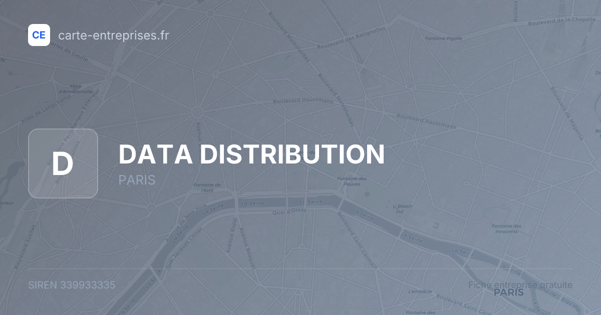 DATA DISTRIBUTION — 339933335 — fiche entreprise