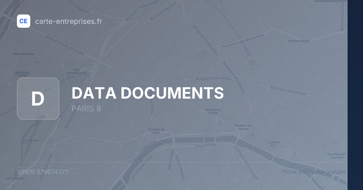 DATA DOCUMENTS — 379674377 — fiche entreprise