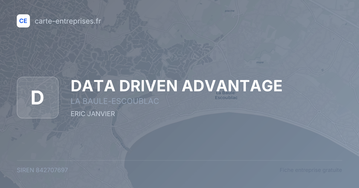 DATA DRIVEN ADVANTAGE — 842707697 — fiche entreprise