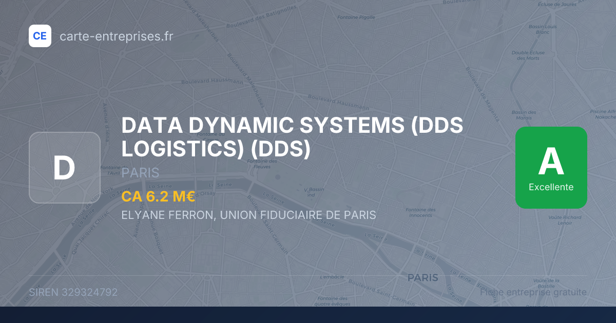 DATA DYNAMIC SYSTEMS (DDS LOGISTICS) (DDS) — 329324792 — fiche entreprise
