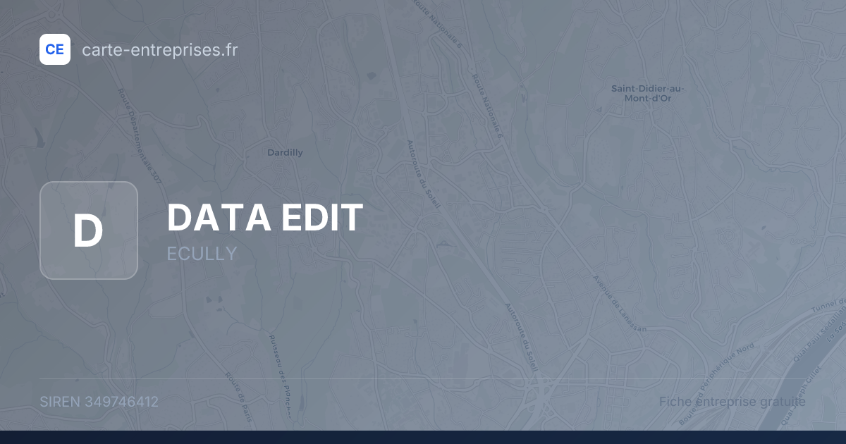 DATA EDIT — 349746412 — fiche entreprise