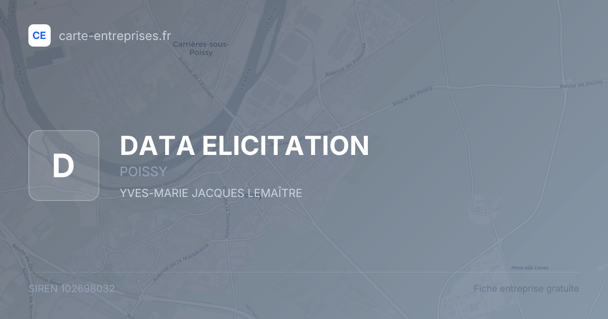 DATA ELICITATION — 102698032 — fiche entreprise
