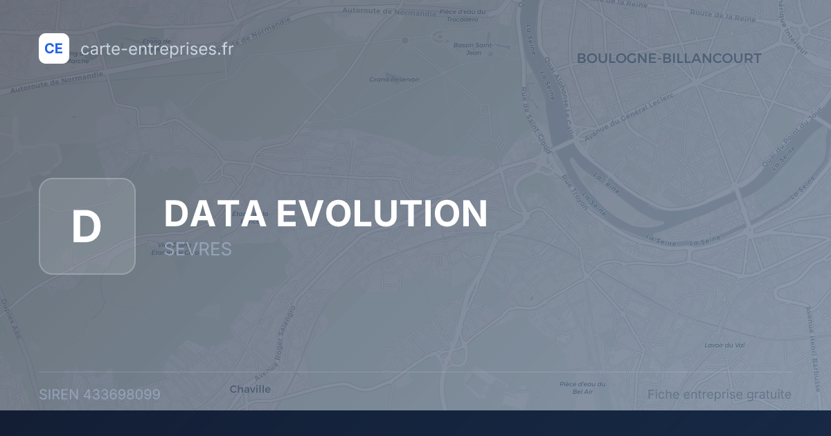 DATA EVOLUTION — 433698099 — fiche entreprise