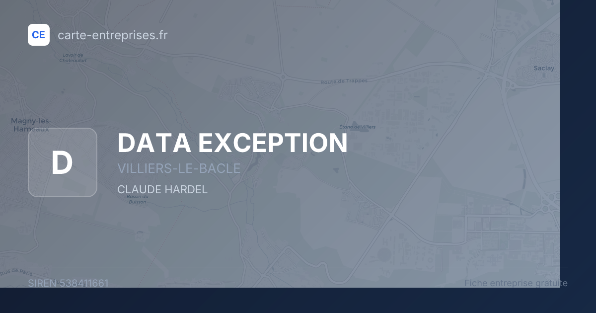 DATA EXCEPTION — 538411661 — fiche entreprise
