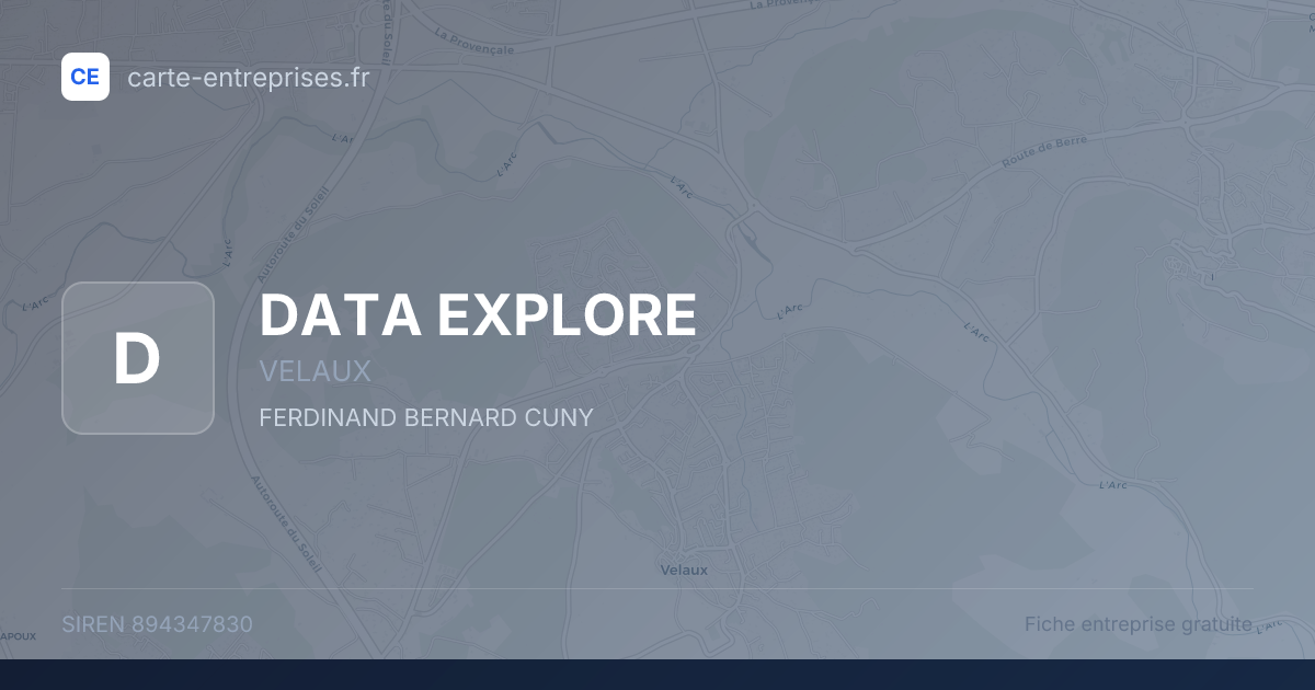 DATA EXPLORE — 894347830 — fiche entreprise
