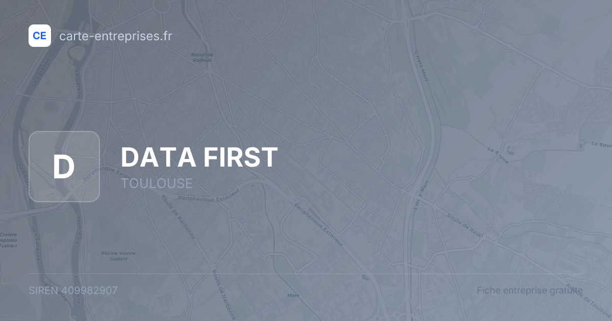 DATA FIRST — 409982907 — fiche entreprise