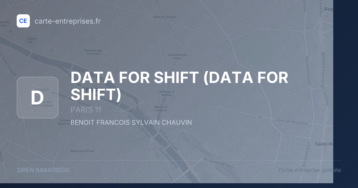 DATA FOR SHIFT — 844408500 — fiche entreprise