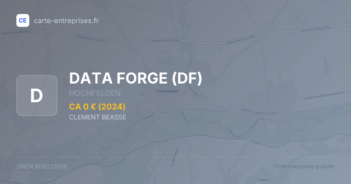 DATA FORGE (DF) — 808223556 — fiche entreprise