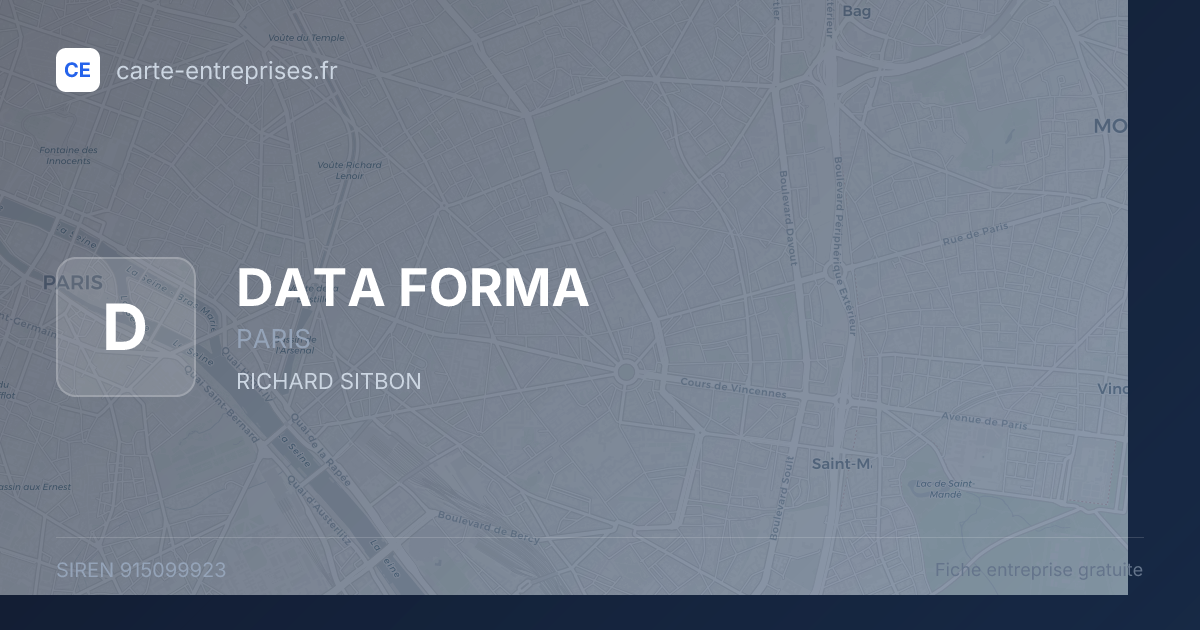 DATA FORMA — 915099923 — fiche entreprise