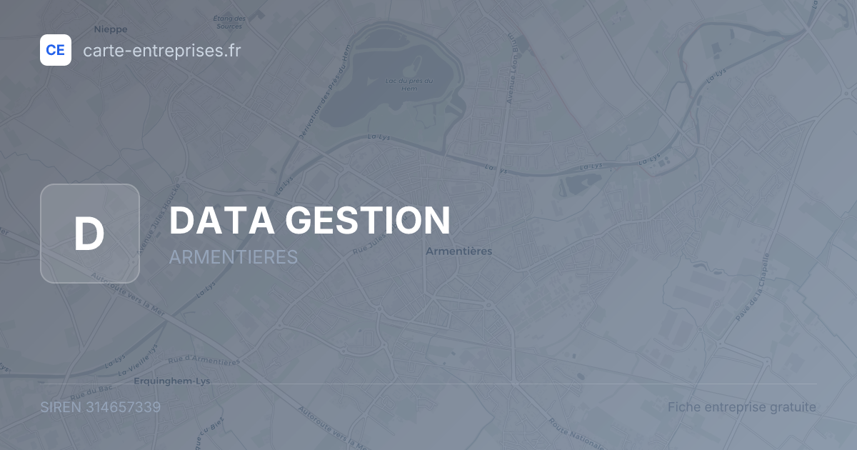 DATA GESTION — 314657339 — fiche entreprise
