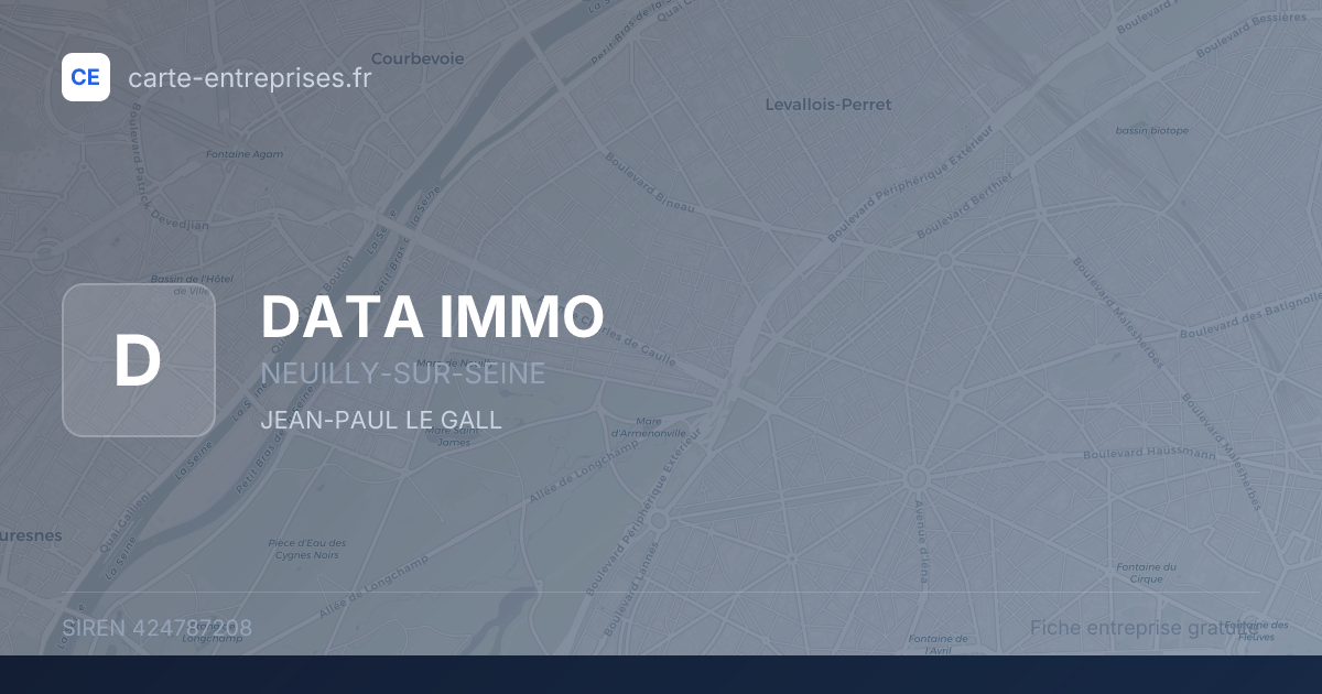DATA IMMO — 424787208 — fiche entreprise
