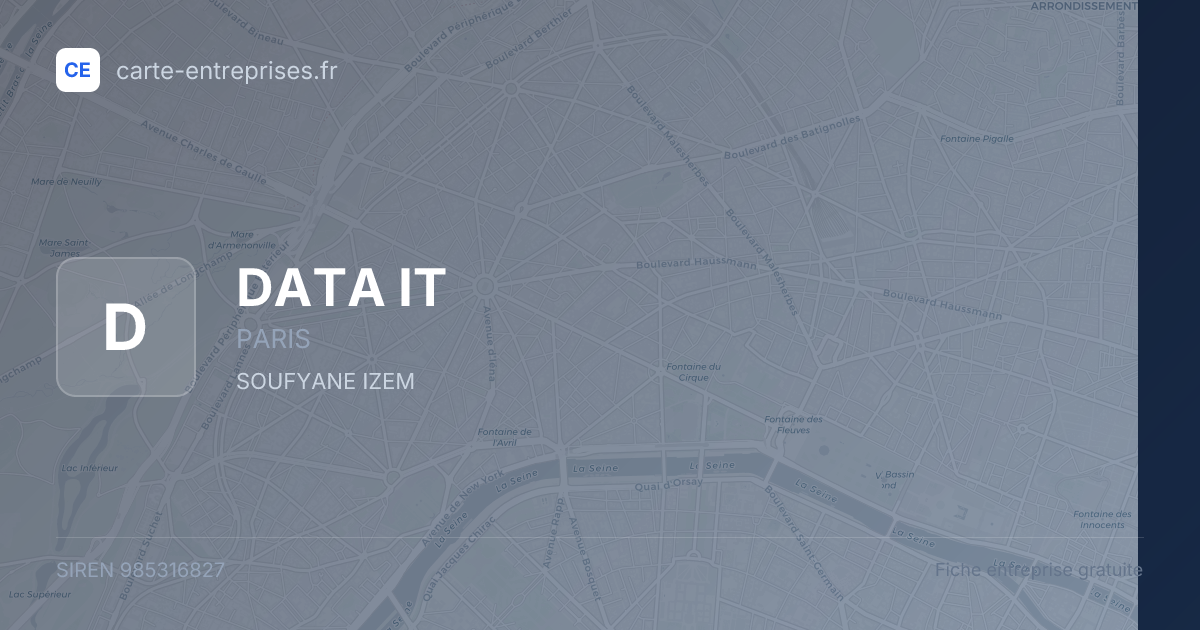 DATA IT — 985316827 — fiche entreprise