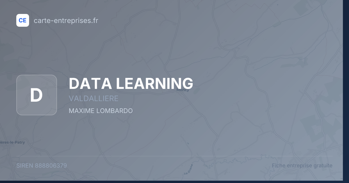 DATA LEARNING — 888806379 — fiche entreprise