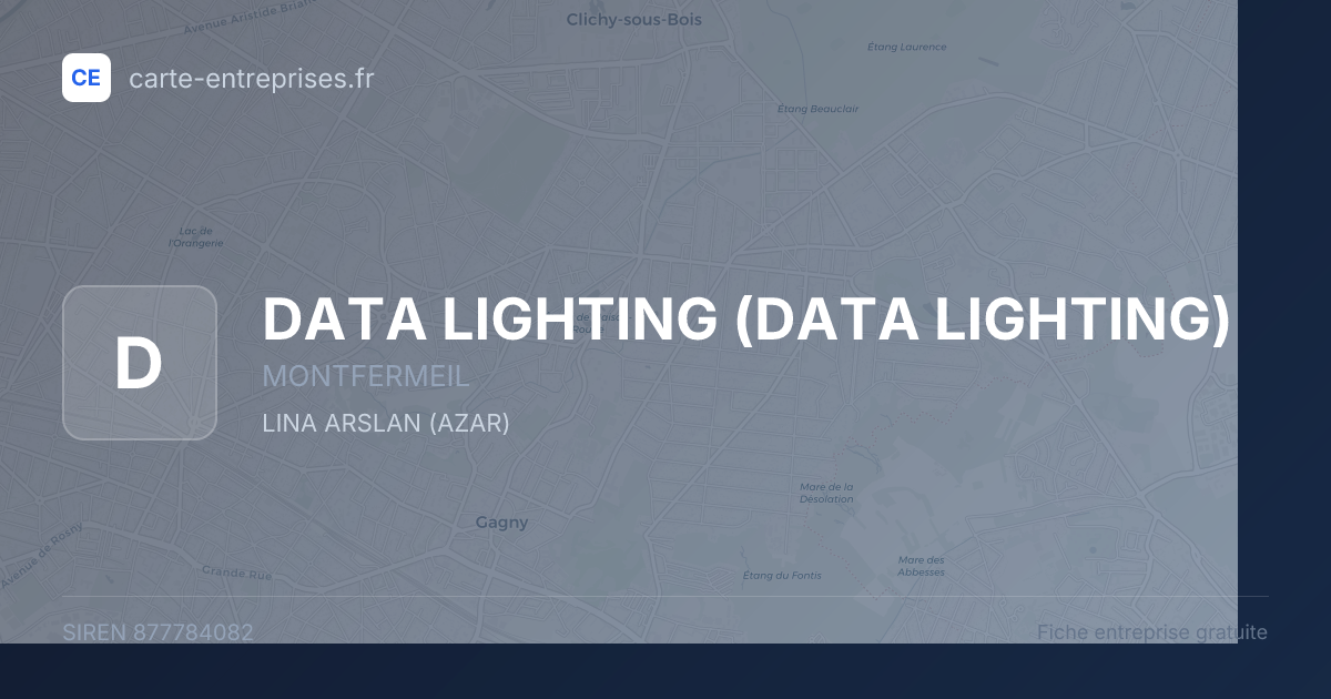 DATA LIGHTING — 877784082 — fiche entreprise