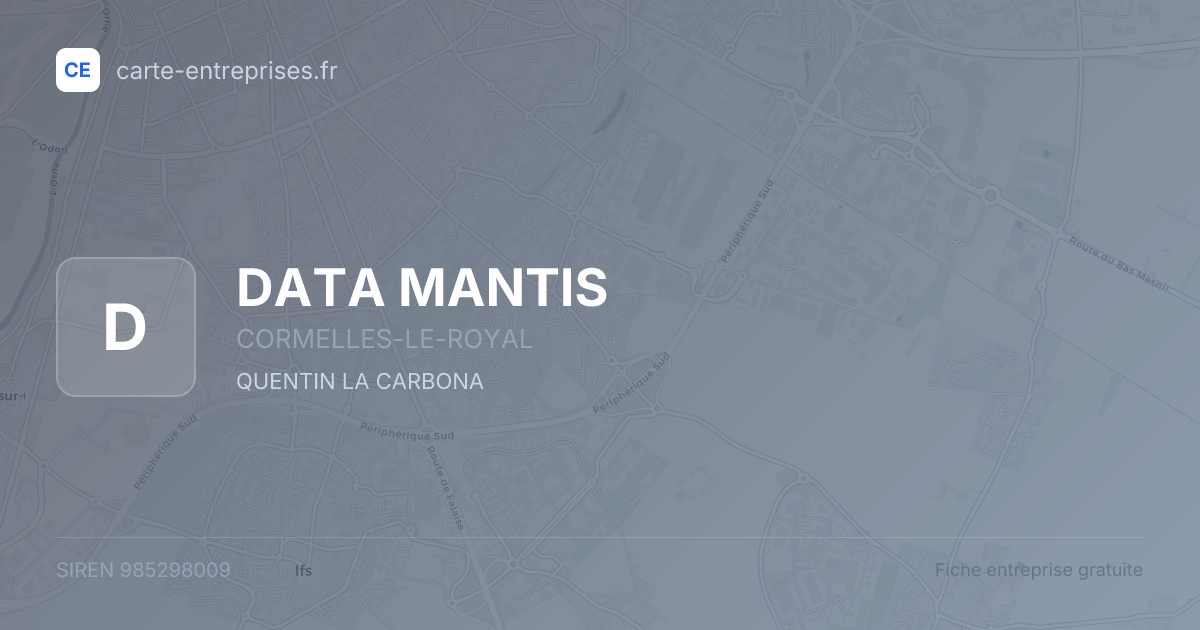 DATA MANTIS — 985298009 — fiche entreprise