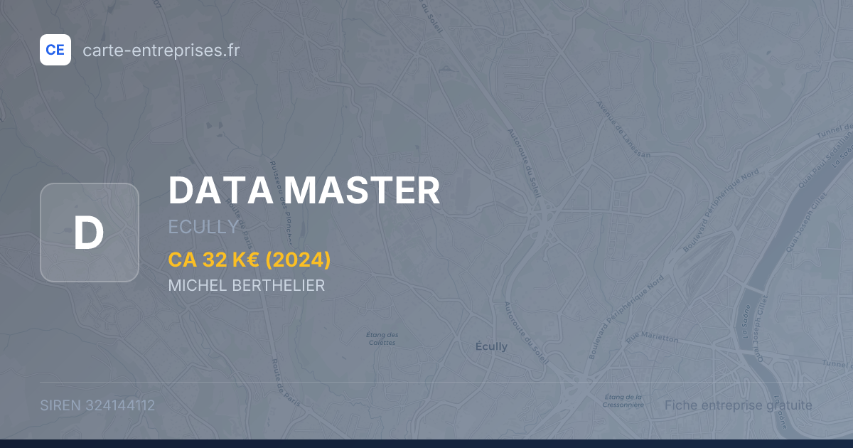 DATA MASTER — 324144112 — fiche entreprise