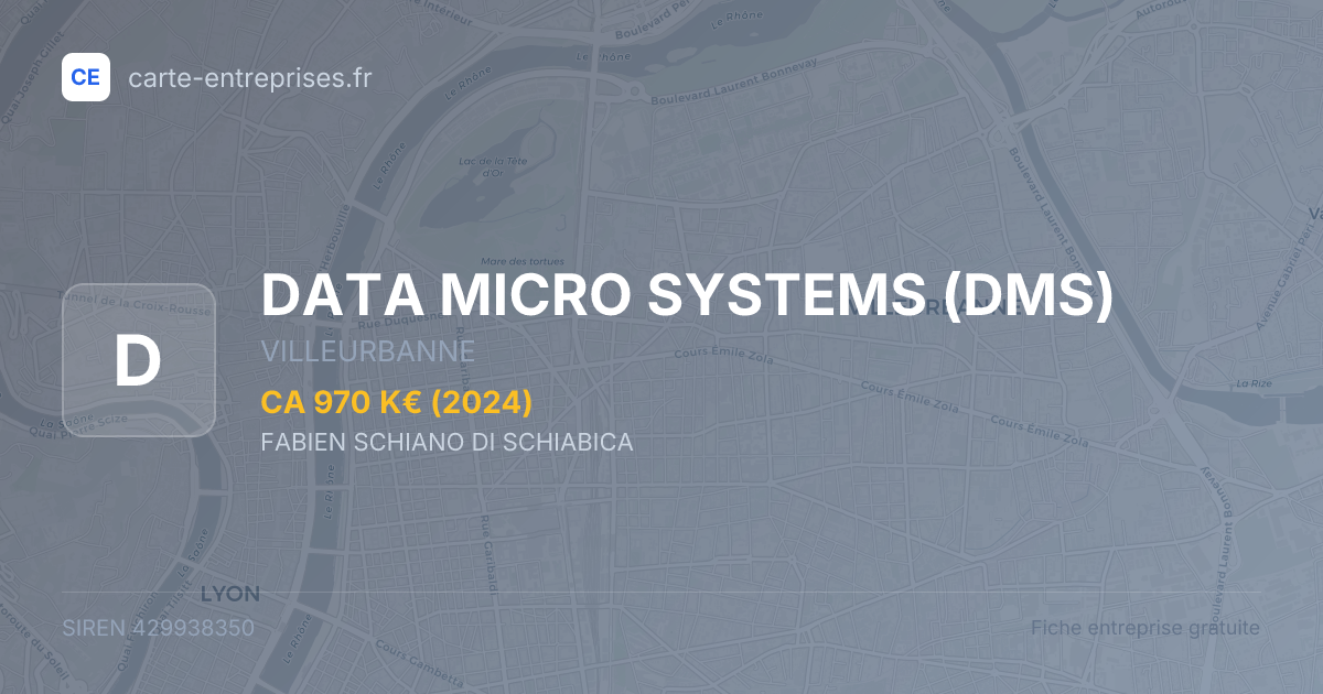 DATA MICRO SYSTEMS (DMS) — 429938350 — fiche entreprise