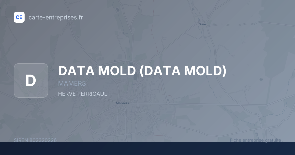DATA MOLD — 802320226 — fiche entreprise