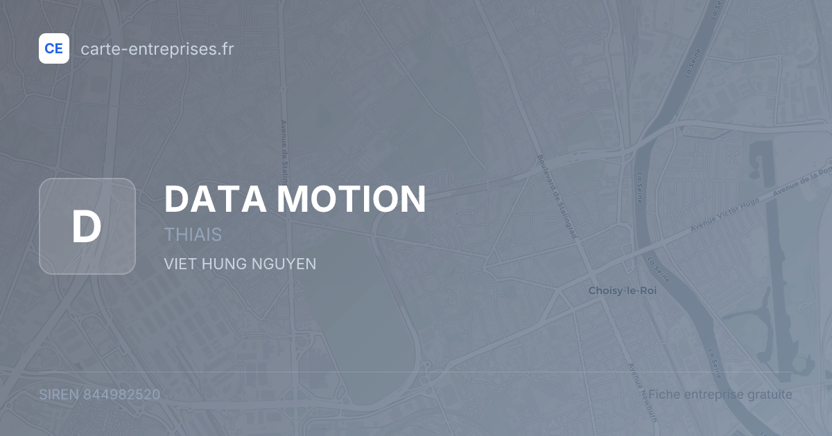 DATA MOTION — 844982520 — fiche entreprise