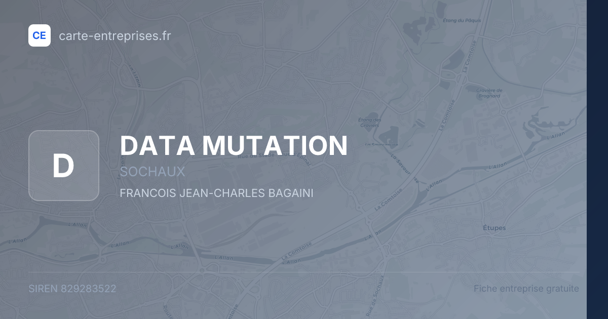 DATA MUTATION — 829283522 — fiche entreprise