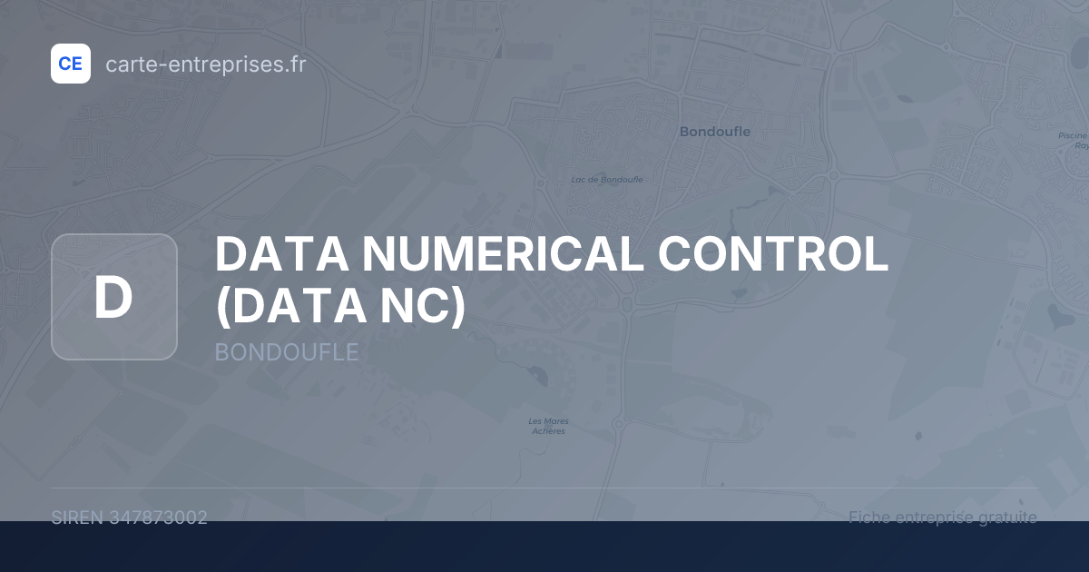 DATA NUMERICAL CONTROL (DATA NC) — 347873002 — fiche entreprise