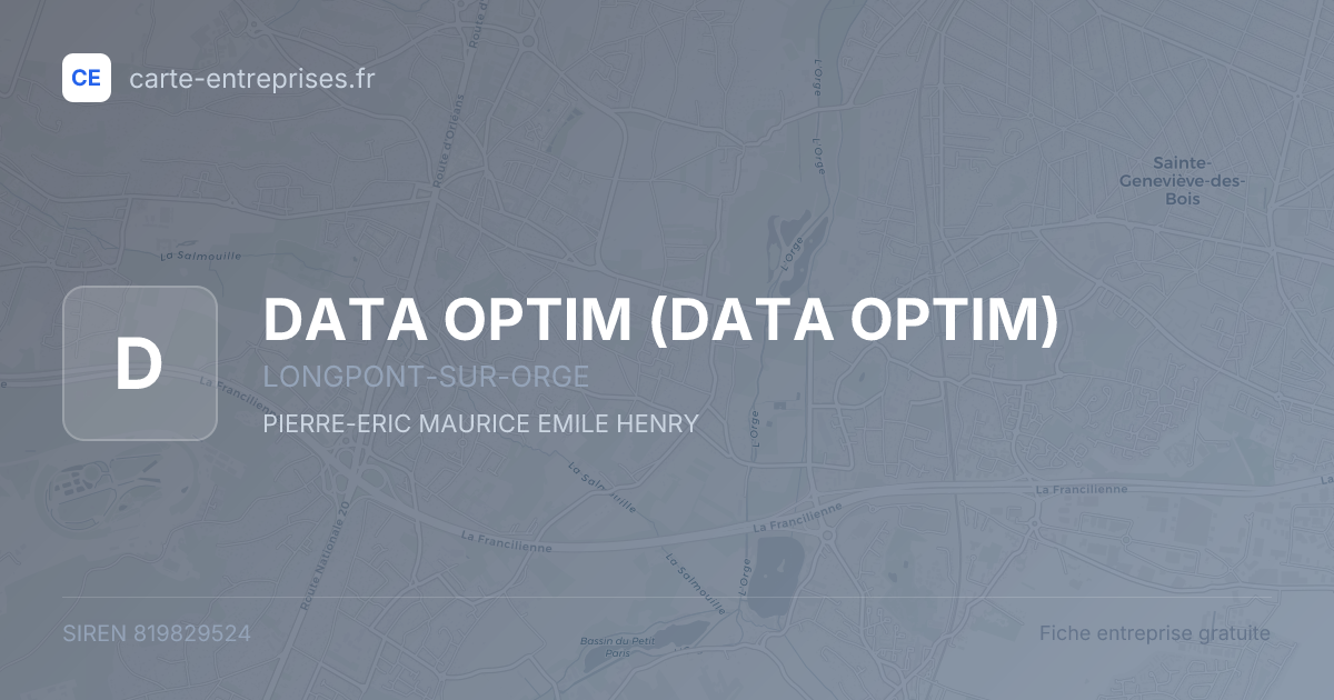 DATA OPTIM — 819829524 — fiche entreprise