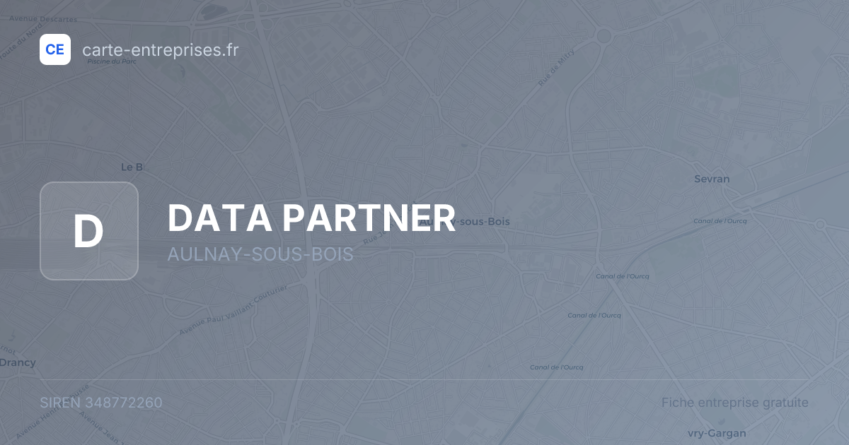 DATA PARTNER — 348772260 — fiche entreprise