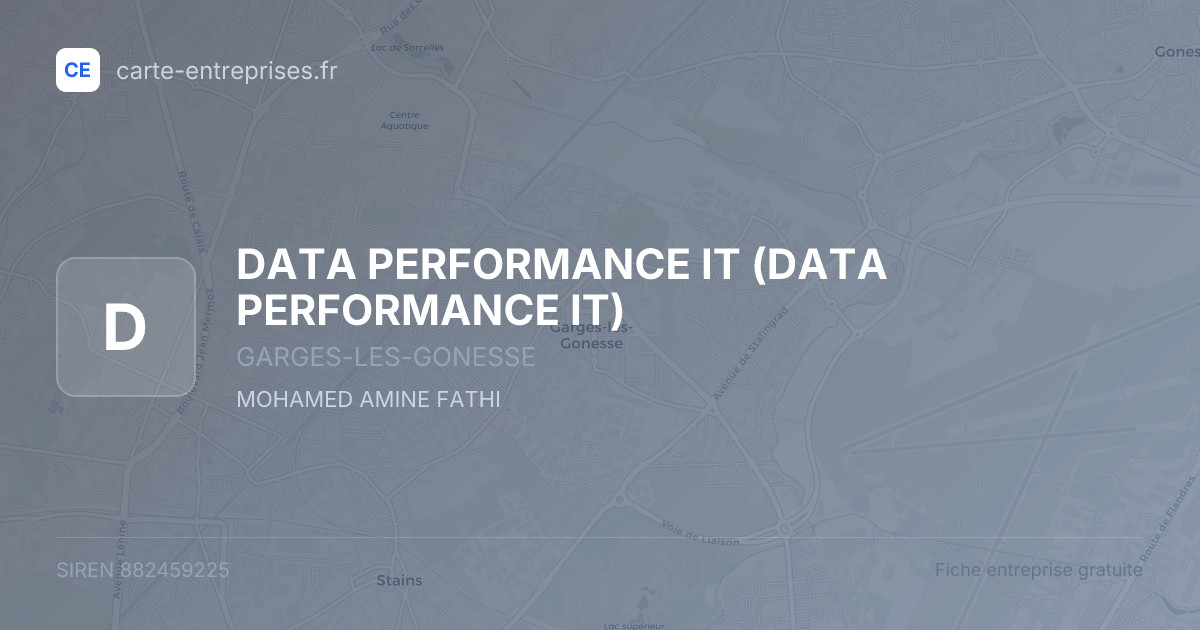 DATA PERFORMANCE IT — 882459225 — fiche entreprise