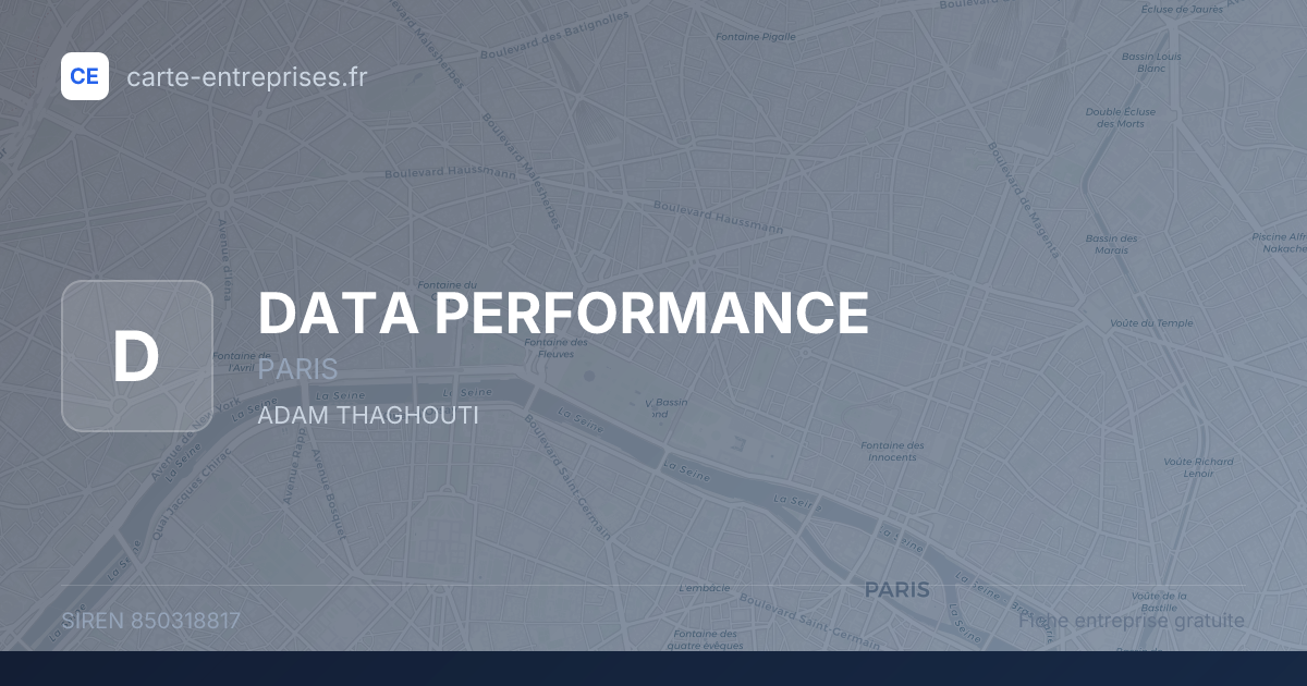DATA PERFORMANCE — 850318817 — fiche entreprise