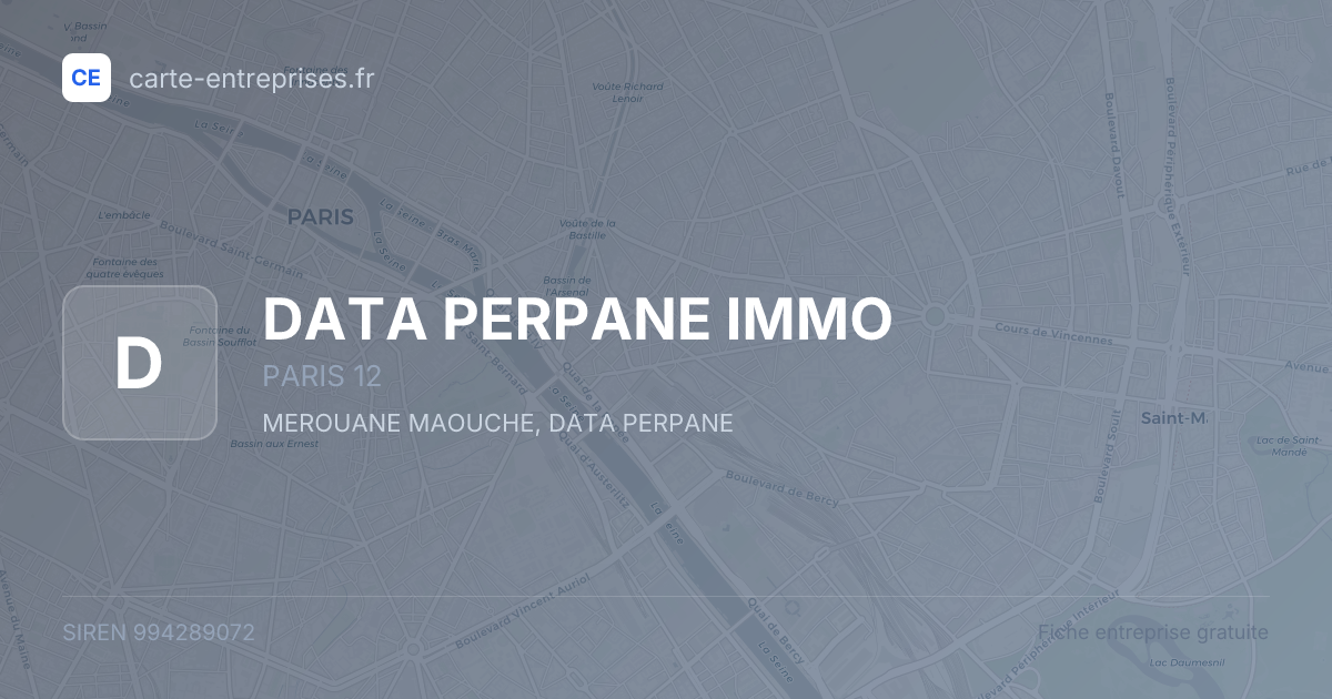 DATA PERPANE IMMO — 994289072 — fiche entreprise