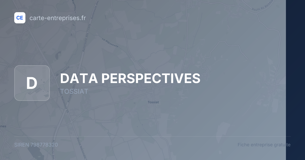 DATA PERSPECTIVES — 798778320 — fiche entreprise