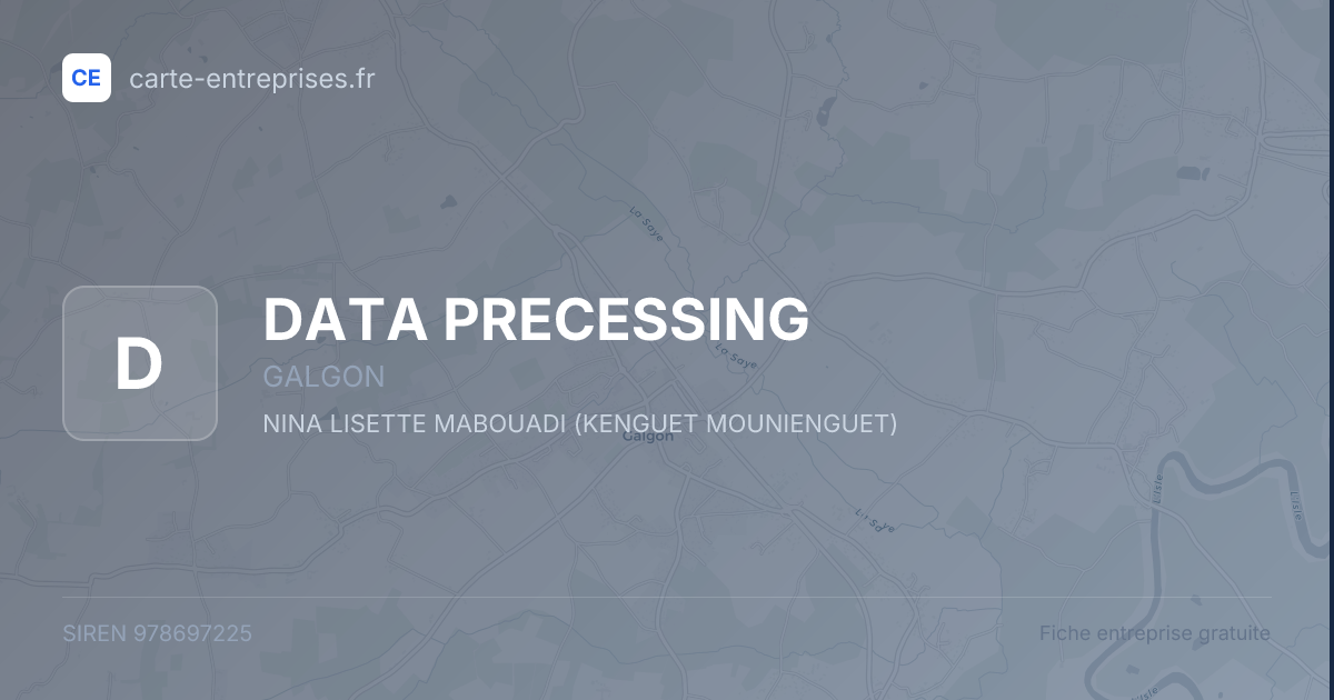 DATA PRECESSING — 978697225 — fiche entreprise