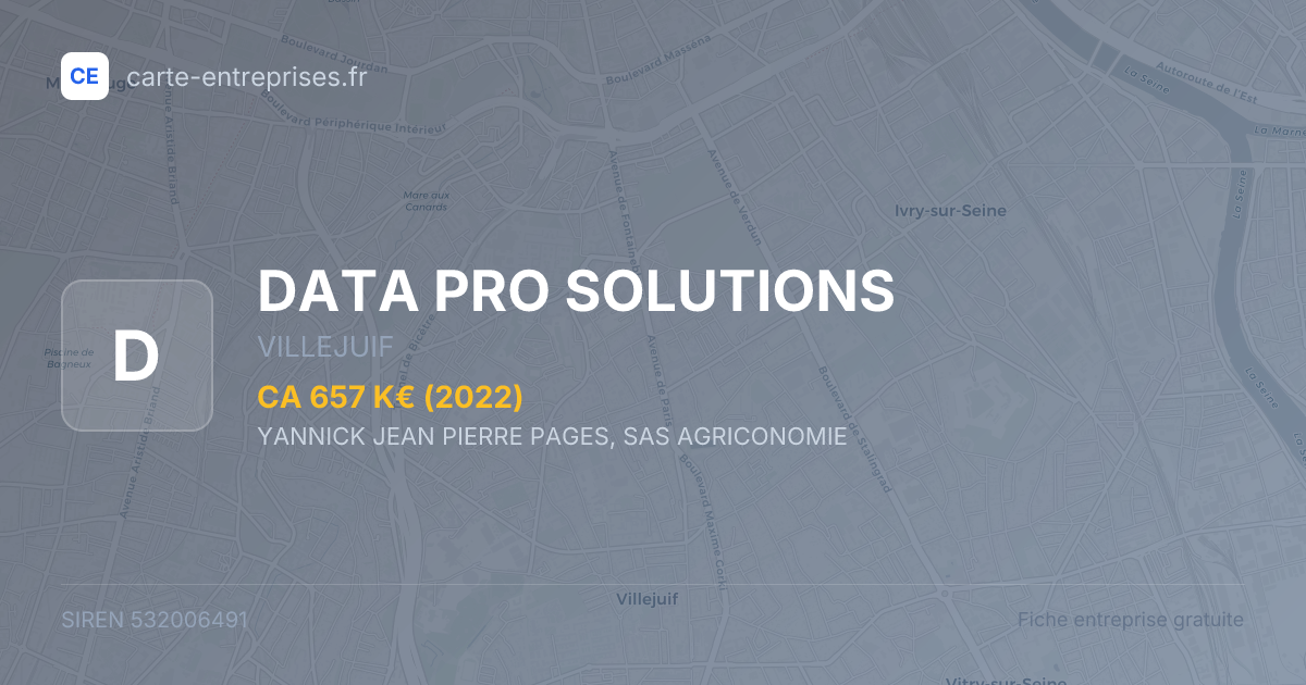 DATA PRO SOLUTIONS — 532006491 — fiche entreprise
