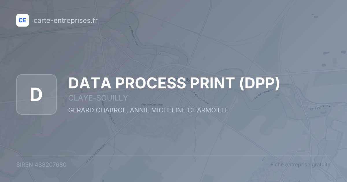 DATA PROCESS PRINT (DPP) — 438207680 — fiche entreprise